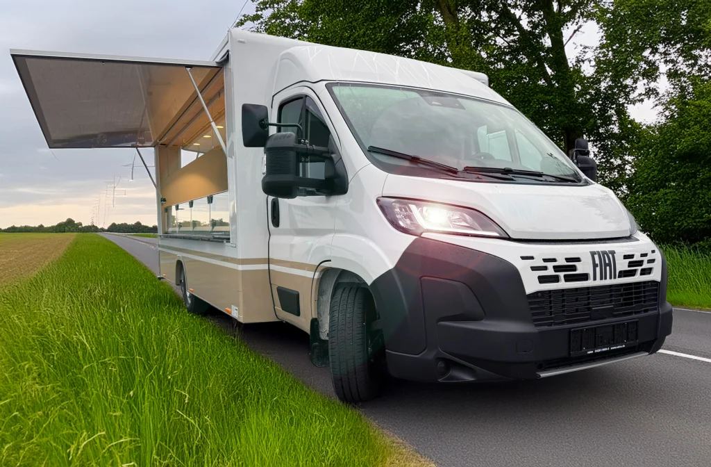 Fiat Ducato Frontansicht eines Verkaufsmobils