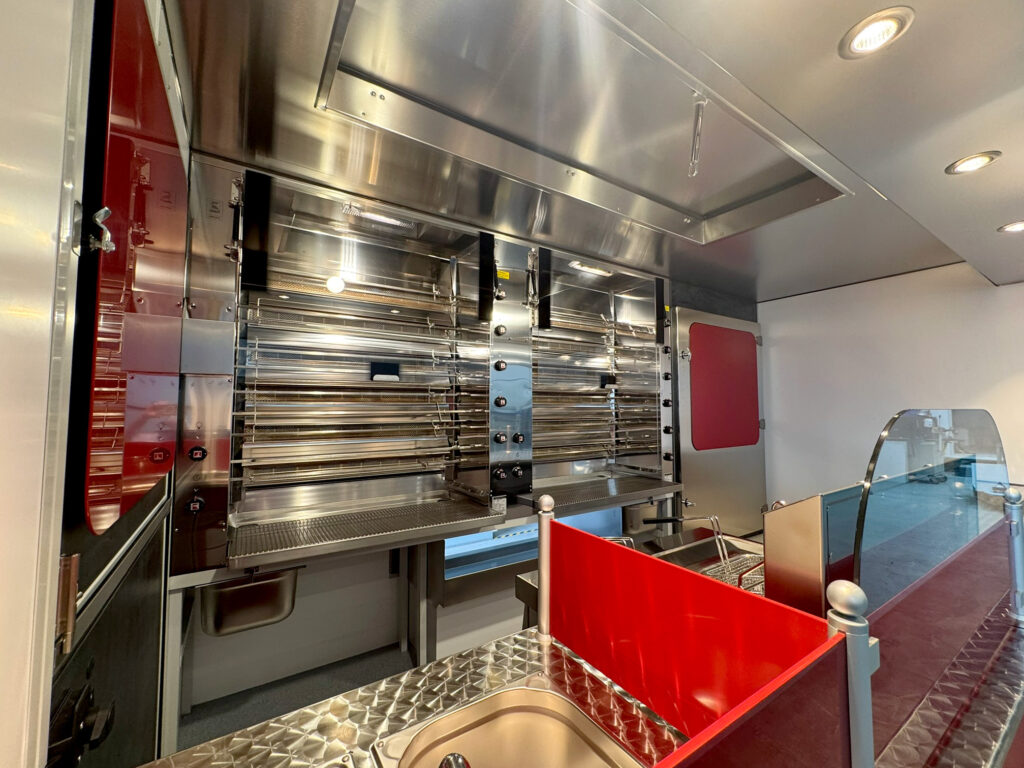 Hähnchengrillwagen mit Entlüftung und Doppelgrill