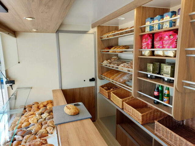 Bäckereiverkaufswagen Ansicht Verkaufsraum