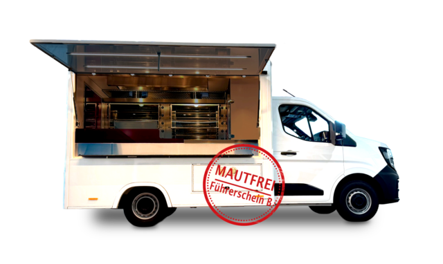 Haehnchengrillfahrzeug Gesamtansicht Freisteller dunkel 1