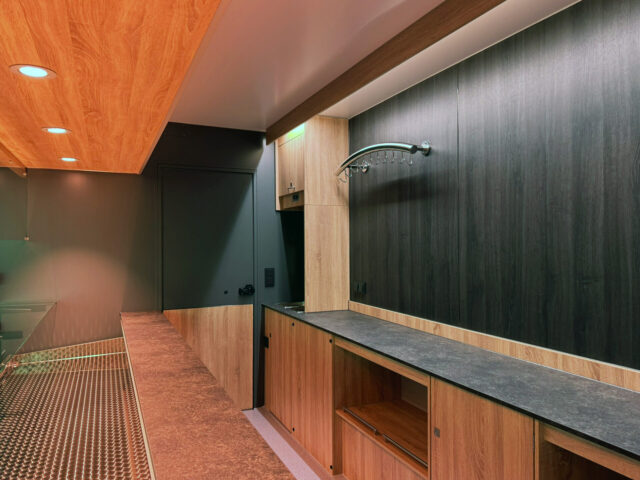 Innenansicht Heckseite innen Fleischverkaufsmobil