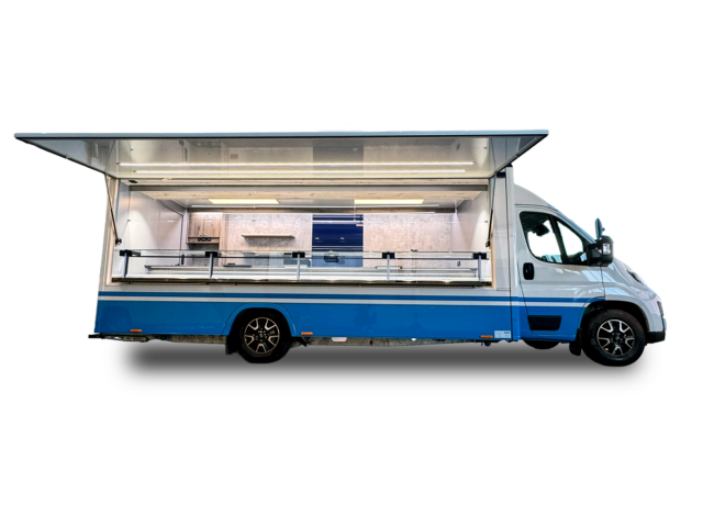 Verkaufsfahrzeug Fisch Gesamtansicht Freisteller 1