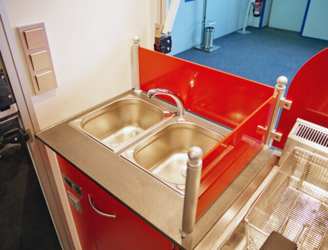 Waschbecken im Grillmobil